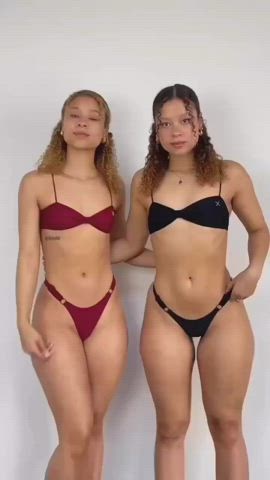 ass big ass cute small tits twins gif