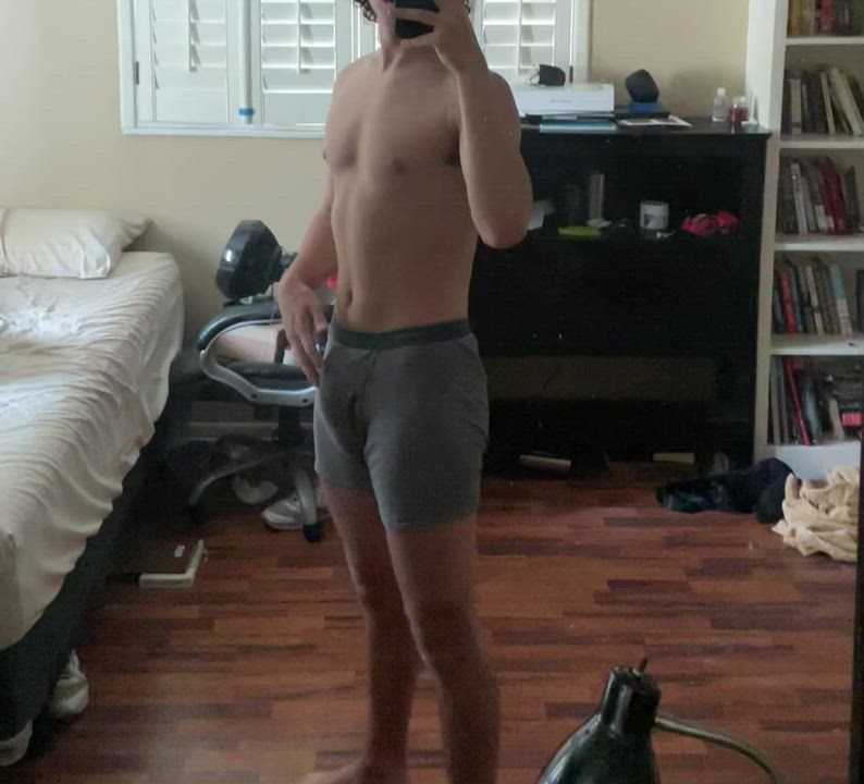 I need to clean my room but instead I’m uploading a video of me rubbing my cock
