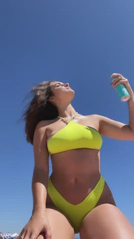 yellow bikini