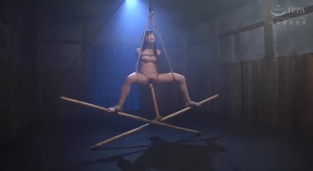 Suspension Bondage Dildo pole fucking
