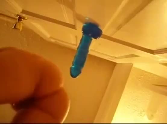 young girl masturbates using her bathroom door and creams