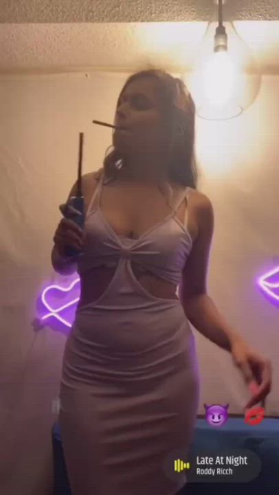 High Heels Smoking Sucking gif
