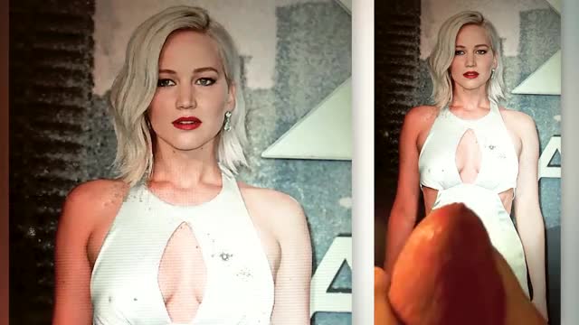 Jennifer Lawrence white dress cum tribute