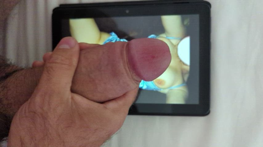 big dick cumshot male masturbation thick cock tribute gif