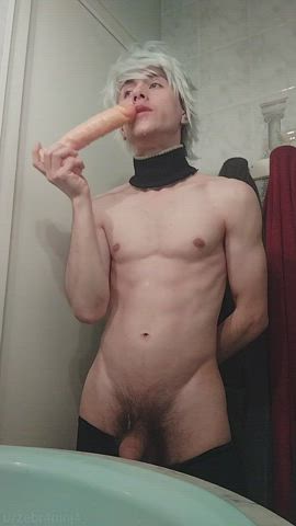 Is there an older guy who can tie me up to fuck my throat next to my brother's