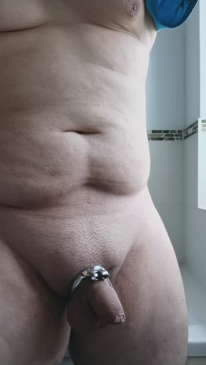 BDSM Chastity Naked Sub Submissive gif