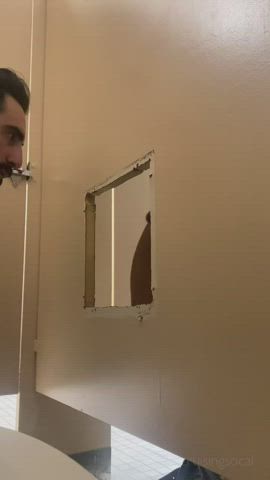 So I found this gigantic public gloryhole at a strip mall recently, and lucky for