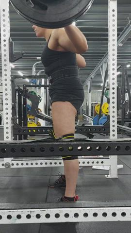Blonde Fitness Gym MILF Muscular Girl Muscular Milf Thick Thighs gif