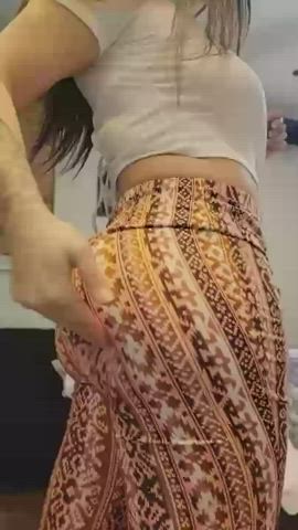 Amateur Ass Spread Big Ass Homemade Spanking Thong gif