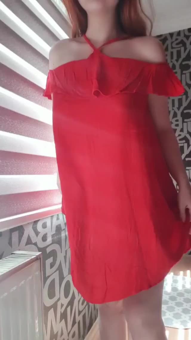 This is what I hide under my cute little dress. Do you think my neighbour enjoyed
