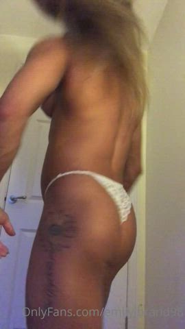 Fitness Muscular Girl Natural Tits gif