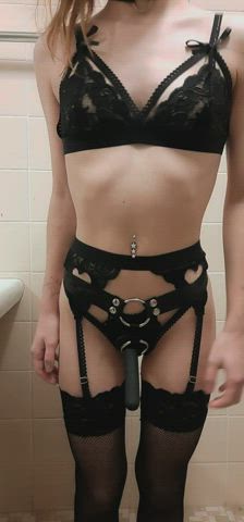 Dildo Domme Female Femdom Femme Petite Small Tits Strap On gif