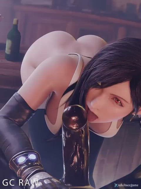 Tifa Lockhart oral creampie & footjob (GC RAW) [Final Fantasy]
