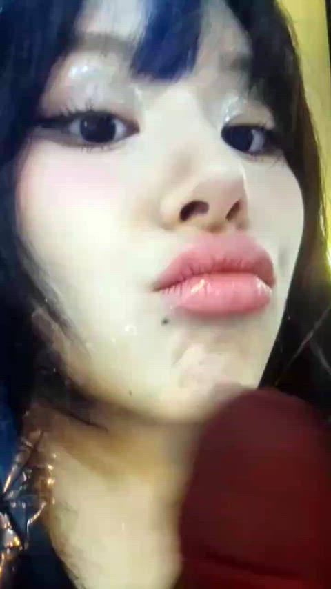 asian celebrity cock jerk off kiss kissing korean tribute kpop gif