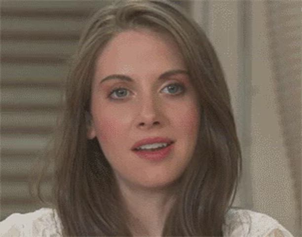 alison brie brunette reaction gif