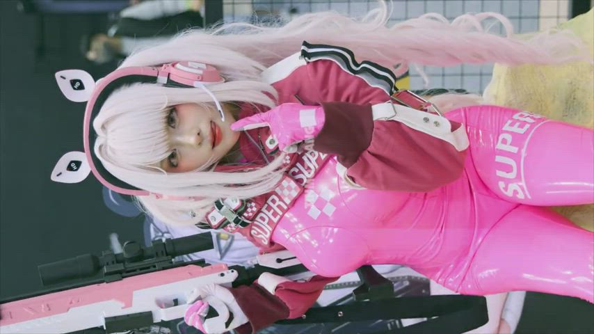 asian babe bunny cosplay cute korean model gif