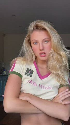 blonde model tiktok gif