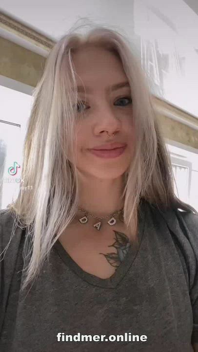 Amateur Ass Brunette Canadian German Teen TikTok Tits UK USA gif