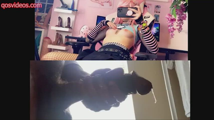 Sissy masturbates to BBC