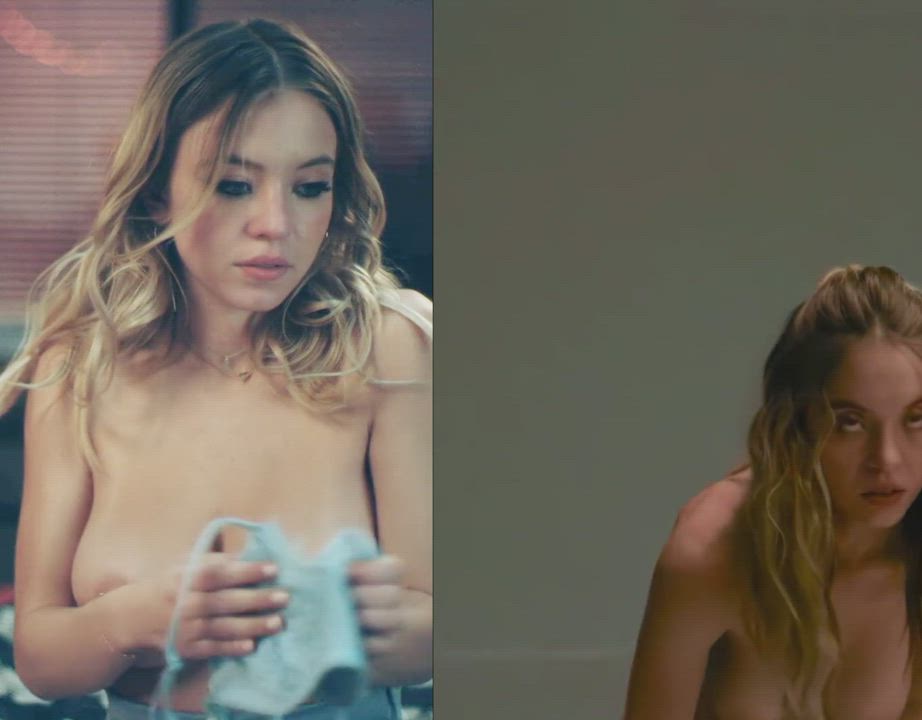 Sydney Sweeney topless in "Euphoria" and "The Voyeurs"