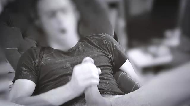 [proof] cum on a black shirt