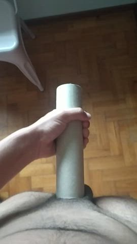 I was not able to do it with the toilet paper, so I upgraded