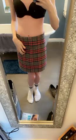no panties today 😇 i’m hiding a little something under my skirt ;)