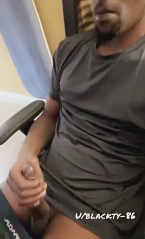 [36] Took the day off to play. This thick dick throbbing thinking about tonight.