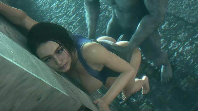 Jill Valentine from behind