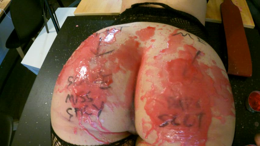 ass candle wax pain gif