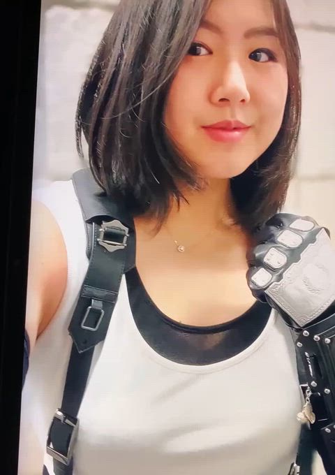 asian cosplay costume cum on tits cumshot geek rule34 superheroine tifa lockhart
