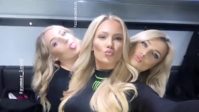 Three blonde beauties wishing you a wonderful Monster Girl Monday