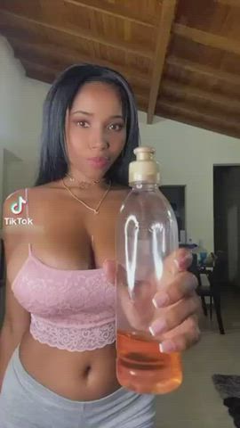 Big Tits Latina Oiled gif
