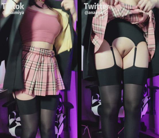 compilation cosplay dancing feet legs pmv split screen porn tiktok gif