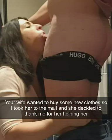 Caption Cheating Cuckold MILF Wife gif