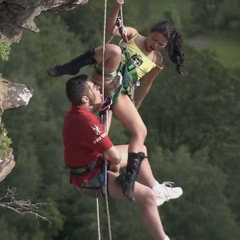 Fucking while hanging in the air ⚠️