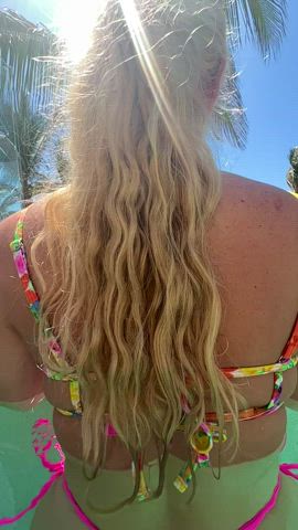 amateur big ass pool gif