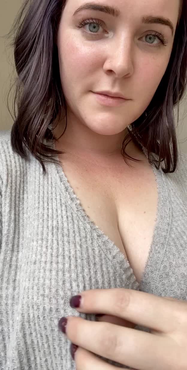 Big Tits Flashing Nipple Piercing gif