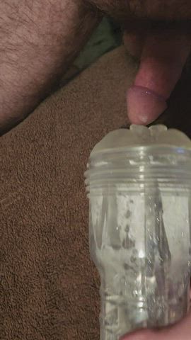 Playing with another fleshlight. Want to see me cum?