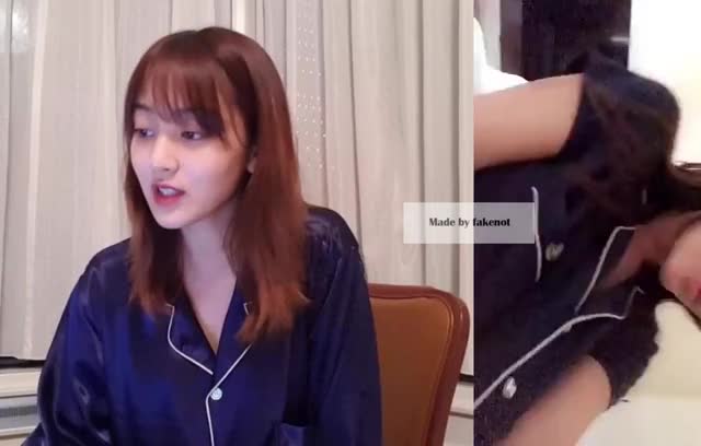 Jihyo has nothing under her pajama