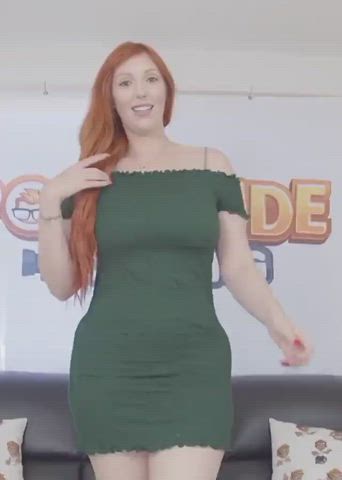 lauren phillips redhead strip striptease gif