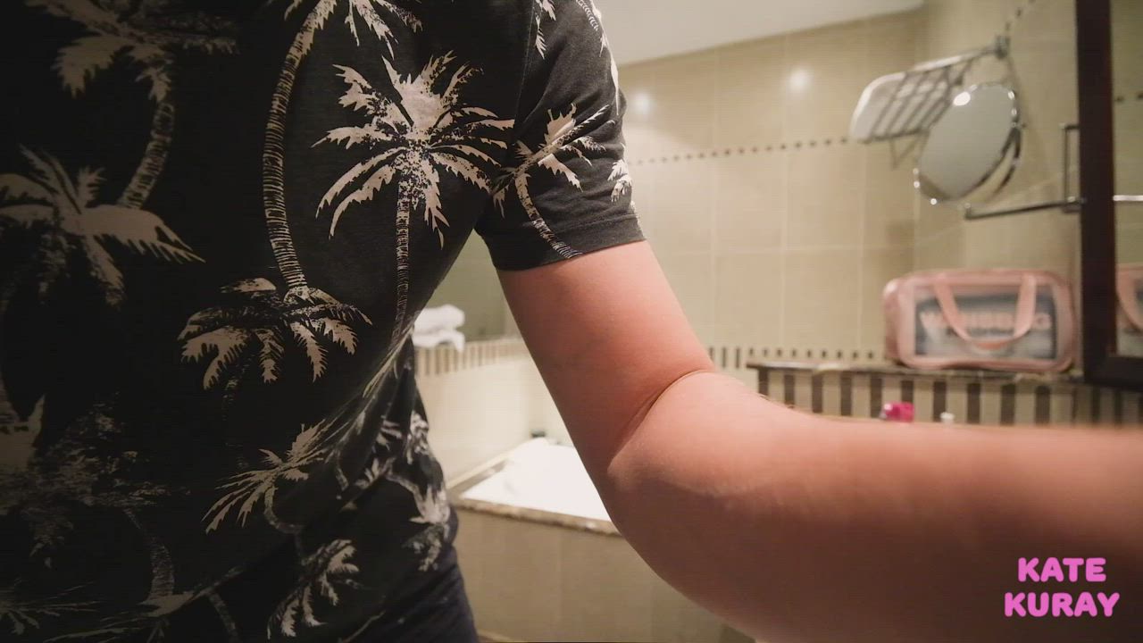 spy in the bathroom. imagine that you are my roommate and want to fuck me. and first