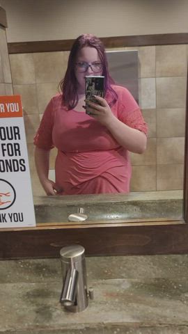 Don't mind me just pulling my titties out in the bathroom