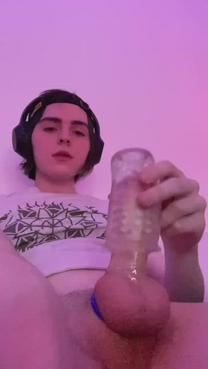 Using a cock toy