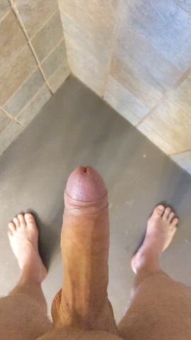 Pissing while hard