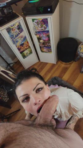 Amateur Big Dick Blowjob Camgirl Cute Deepthroat Fansly ManyVids POV Real Couple