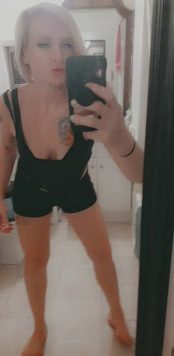 Bathroom Big Ass Booty MILF Mirror Pale Thong gif