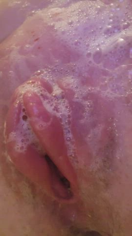 making sure my pussy is nice clean and swollen for you