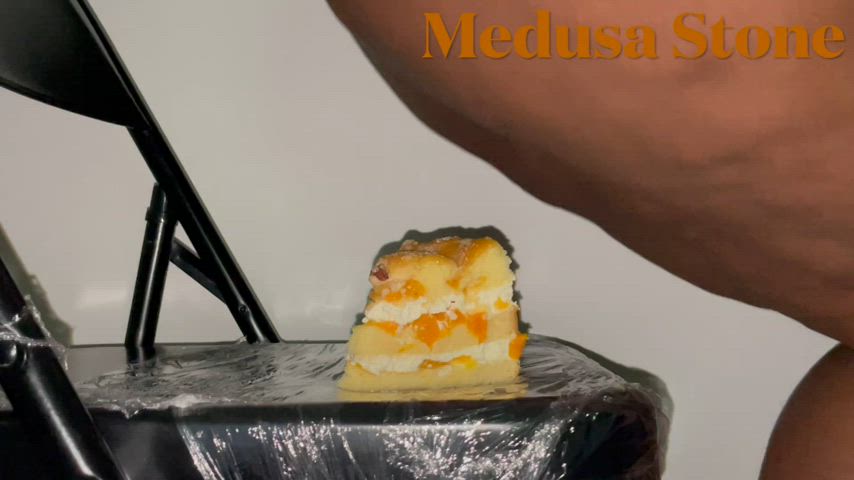 Sugary Sweet Seat: A Peach Cake Sitting Experience