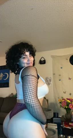 Curly Hair Curvy Latina Thick gif